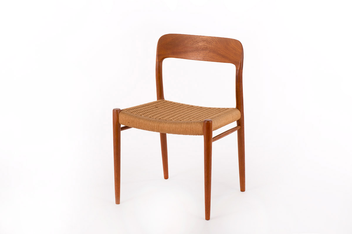 Absoluut Vijandig banjo Møller model 75 chair in teak and paper cord (sold) - Vintage Furniture Base